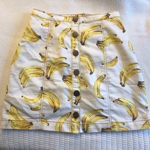 Cooperative Banana Print Skirt
